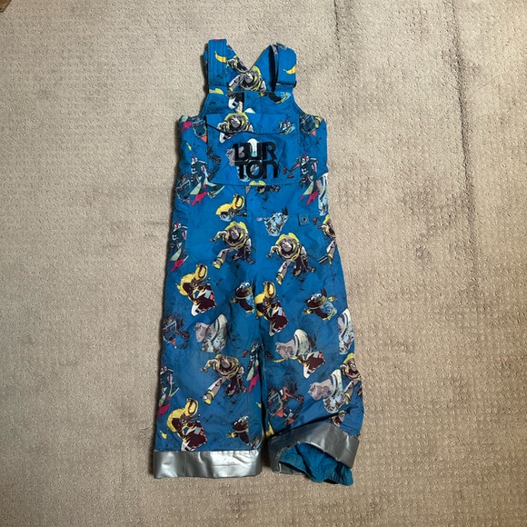Burton Toy Story Blue Snow Bib kids size 4 snowboarding ski - Picture 1 of 6